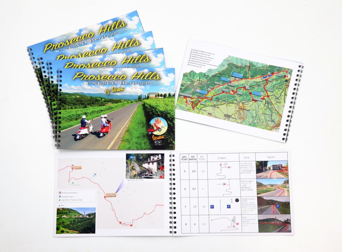 Road book Tour in vespa Colline del prosecco superiore